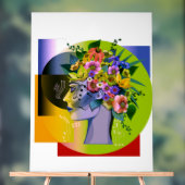 Floral - grün acrylschild (Neutral)