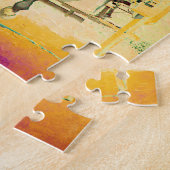 Floral Grunge Abendessen Pferd und Buggy Puzzle (Seite)