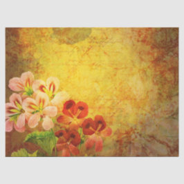 Floral Grunge Decoupage Seidenpapier
