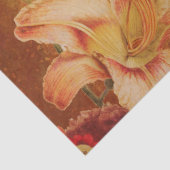 Floral Grunge Orange Lilies Decoupage Seidenpapier (Detail)