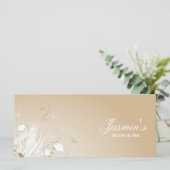 Floral Grunge Rack Card (Stehend Vorderseite)