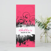 Floral Grunge Rack Card (Stehend Vorderseite)