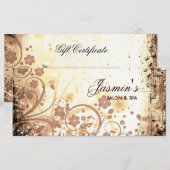 Floral Grunge Rack Card (Vorne/Hinten)