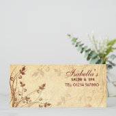 Floral Grunge Rack Card (Stehend Vorderseite)