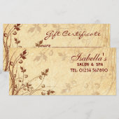 Floral Grunge Rack Card (Vorne/Hinten)