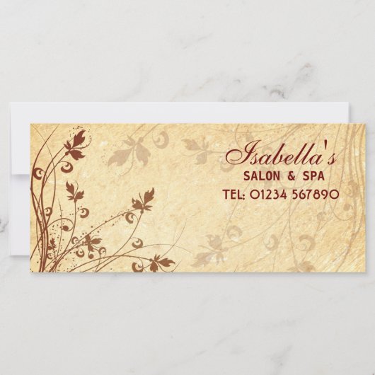 Floral Grunge Rack Card (Vorderseite)