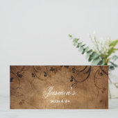 Floral Grunge Rack Card (Stehend Vorderseite)