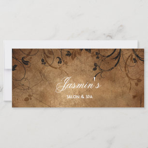 Floral Grunge Rack Card