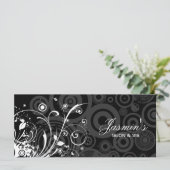 Floral Grunge Rack Card (Stehend Vorderseite)