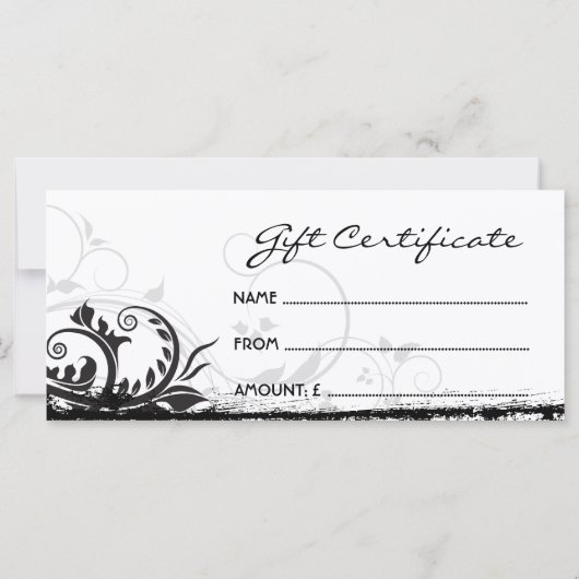 Floral Grunge Rack Card (Rückseite)