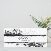 Floral Grunge Rack Card (Stehend Vorderseite)