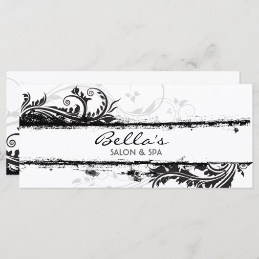 Floral Grunge Rack Card (Vorne/Hinten)