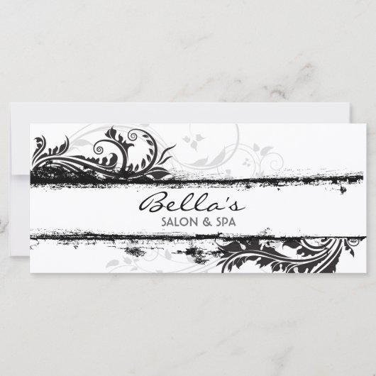 Floral Grunge Rack Card (Vorderseite)