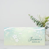 Floral Grunge Rack Card (Stehend Vorderseite)