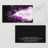 Floral Grunge-Visitenkarte Visitenkarte (Vorne/Hinten)