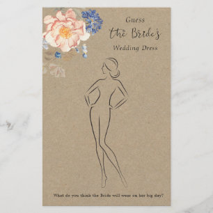 Floral Guck Das Dress Brautparty Game Flyer