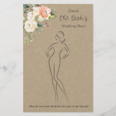 Floral Guck Das Dress Brautparty Game Flyer (Vorne)