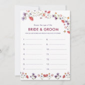 Floral Guess the Age Bridal Shower Game (Vorderseite)