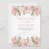 Floral Guess Wie viele Candies in der Jar Game Car Einladung (Vorderseite)