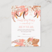 Floral Guess Wie viele Candies in der Jar Game Car Visitenkarte (Vorderseite)