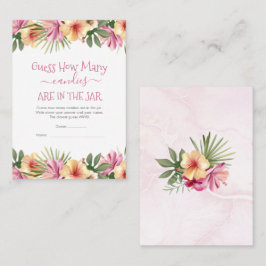 Floral Guess Wie viele Candies in der Jar Game Car Visitenkarte