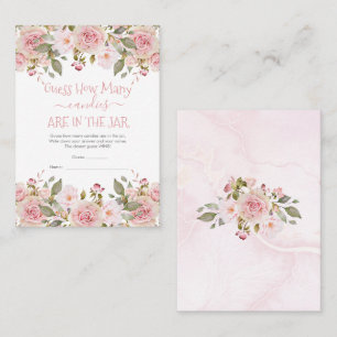Floral Guess Wie viele Candies in der Jar Game Car Visitenkarte