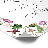 Floral Guess Wie viele Kisses Brautparty Game Poster (Ecke)