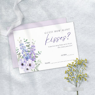 Floral Guess Wie viele Kisses Bridal Game Cards Einladung