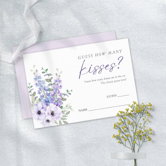Floral Guess Wie viele Kisses Bridal Game Cards Einladung