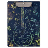 Floral Guitar Clipboard Klemmbrett (Vorderseite)