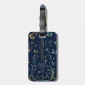 Floral Guitar Gepäckstück Gepäckanhänger (Rückseite vertikal)