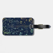 Floral Guitar Gepäckstück Gepäckanhänger (Rückseite horizontal)