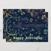 Floral Guitar Happy Birthday Card (Vorne/Hinten)