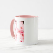 Floral H Initial Mug | Personalized Name & Traits Tasse (Vorderseite Links)
