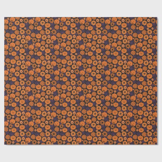 Floral Halloween Geschenkpapier (Flach)