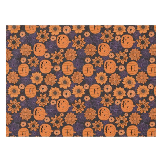 Floral Halloween Tischdecke (Vorderseite (Horizontal))