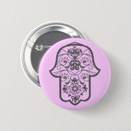 Floral Hamsa Button (Vorne & Hinten)