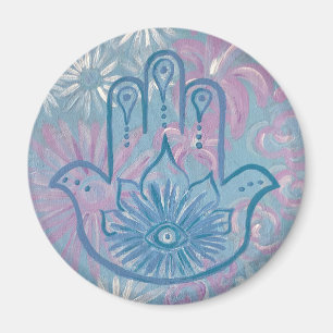 Floral Hamsa Magnet