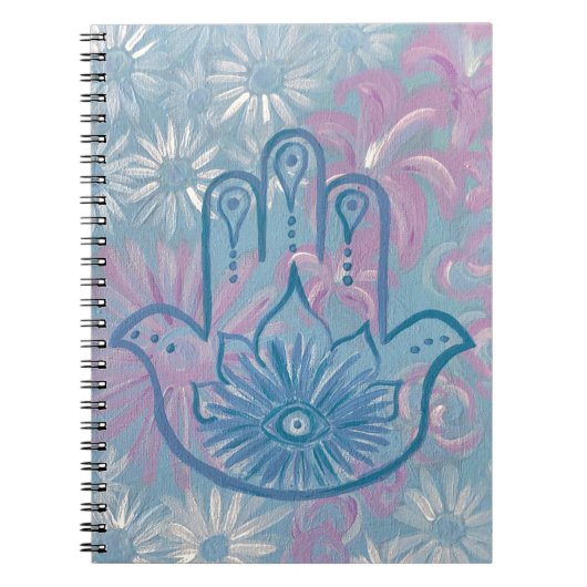 Floral Hamsa-Notebook Notizblock (Vorderseite)