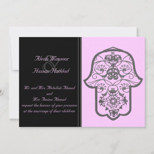 Floral Hamsa (Original) (Hochzeit) Einladung (Vorderseite)