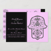 Floral Hamsa (Original) (Hochzeit) Einladung (Vorne/Hinten)