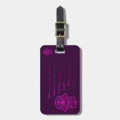 Floral Hamsa Pink Gepäckanhänger (Vorderseite vertikal)