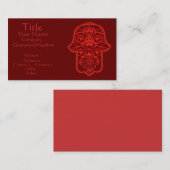 Floral Hamsa (rot) Visitenkarte (Vorne/Hinten)