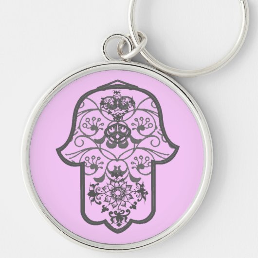 Floral Hamsa Schlüsselanhänger (Vorne)
