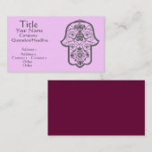 Floral Hamsa Visitenkarte (Vorne/Hinten)