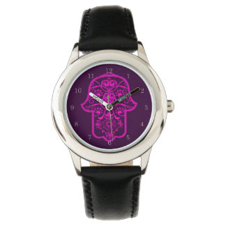 Floral Hamsa Wrist Watch Armbanduhr