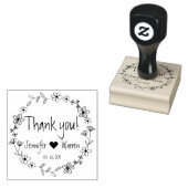 Floral Hand Draath Vielen Dank Personalisiert Gummistempel (Stempel)