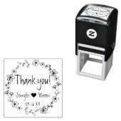 Floral Hand Draath Vielen Dank Personalisiert Permastempel (Beispiel)