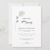 Floral Happily Ever After Party Wedding Reception Einladung (Vorderseite)
