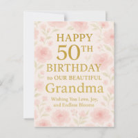 Floral Happy 50. Oma Geburtstag Fleece Blanket